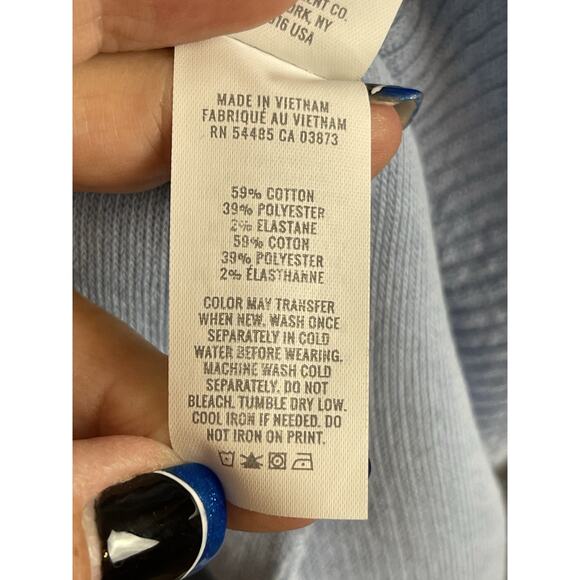 Aerie Blue V-Neck Sweater Relaxed Fit Women’s Medium Oversized Comfy Cozy Beach - Picture 11 of 11